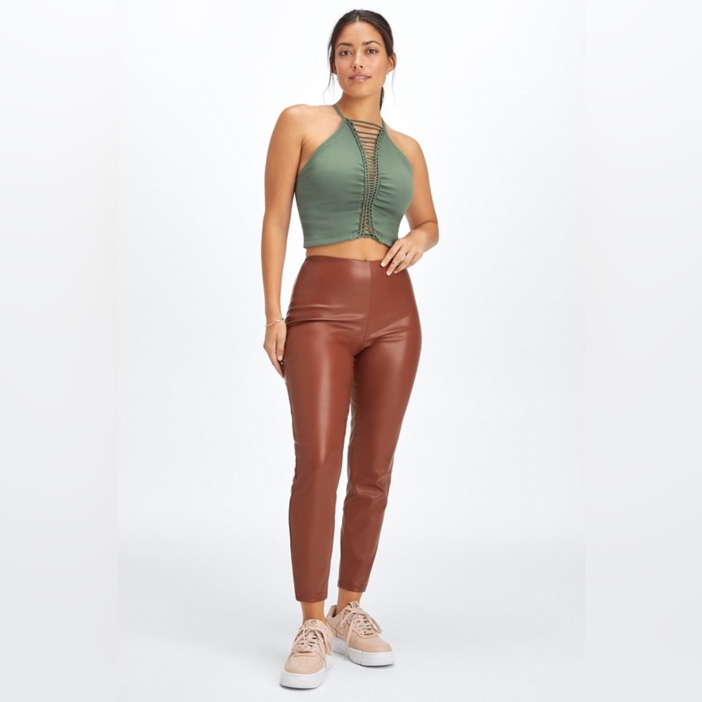 Vegan Leather High-Waisted Legging